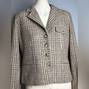Vintage Burberry’s Checkered Wool Blazer